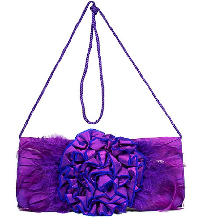 Evening Bag -  Flower &ndash; Purple &ndash; BG-90674PU